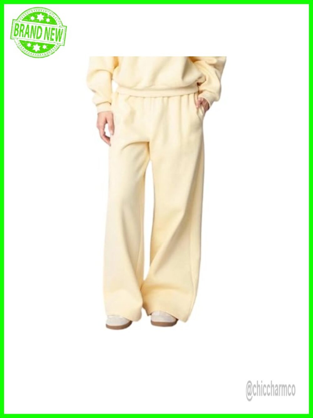 Y2K Baggy Sweatpants High Rise Elastic Waist Parachute Pants Polyester
